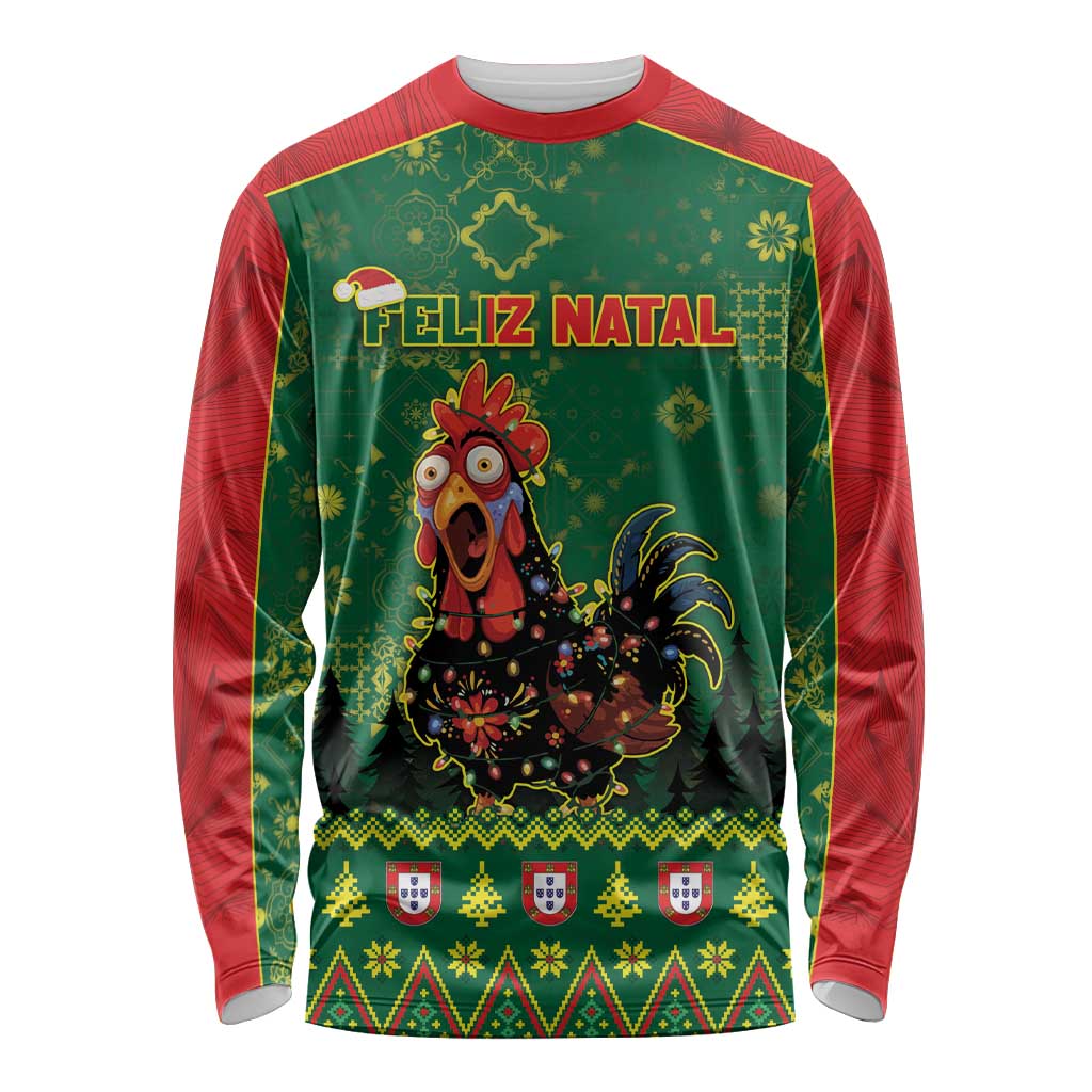 Portugal Christmas Long Sleeve Shirt Funny Galo De Barcelos - Wonder Print Shop
