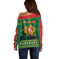 Portugal Christmas Off Shoulder Sweater Funny Galo De Barcelos - Wonder Print Shop