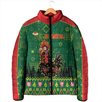 Portugal Christmas Padded Jacket Funny Galo De Barcelos - Wonder Print Shop