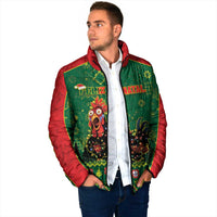 Portugal Christmas Padded Jacket Funny Galo De Barcelos - Wonder Print Shop