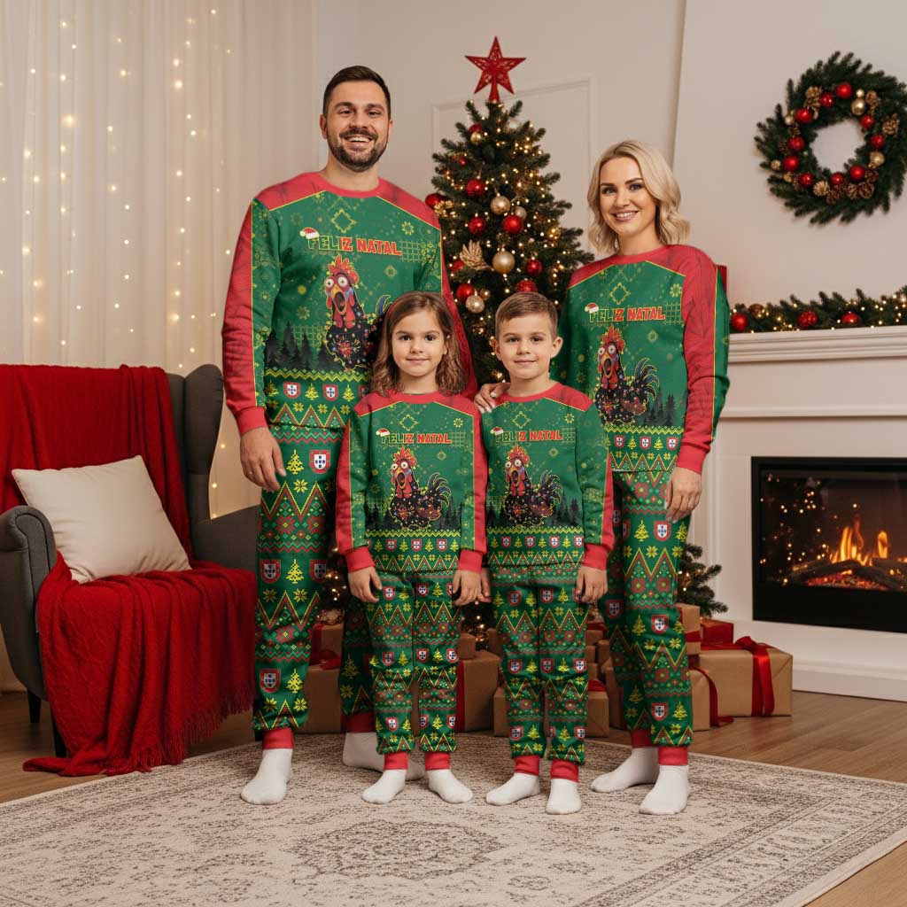 Portugal Christmas Pajama Set Funny Galo De Barcelos - Wonder Print Shop