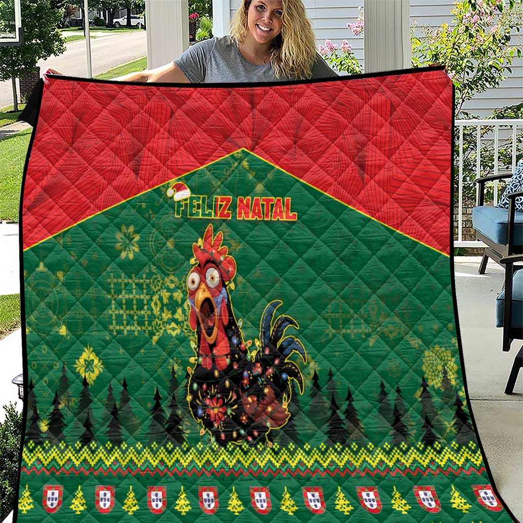 Portugal Christmas Quilt Funny Galo De Barcelos - Wonder Print Shop