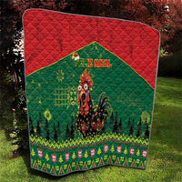 Portugal Christmas Quilt Funny Galo De Barcelos - Wonder Print Shop
