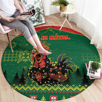 Portugal Christmas Round Carpet Funny Galo De Barcelos - Wonder Print Shop