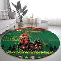 Portugal Christmas Round Carpet Funny Galo De Barcelos - Wonder Print Shop