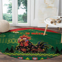Portugal Christmas Round Carpet Funny Galo De Barcelos - Wonder Print Shop