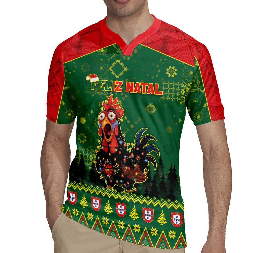 Portugal Christmas Rugby Jersey Funny Galo De Barcelos - Wonder Print Shop