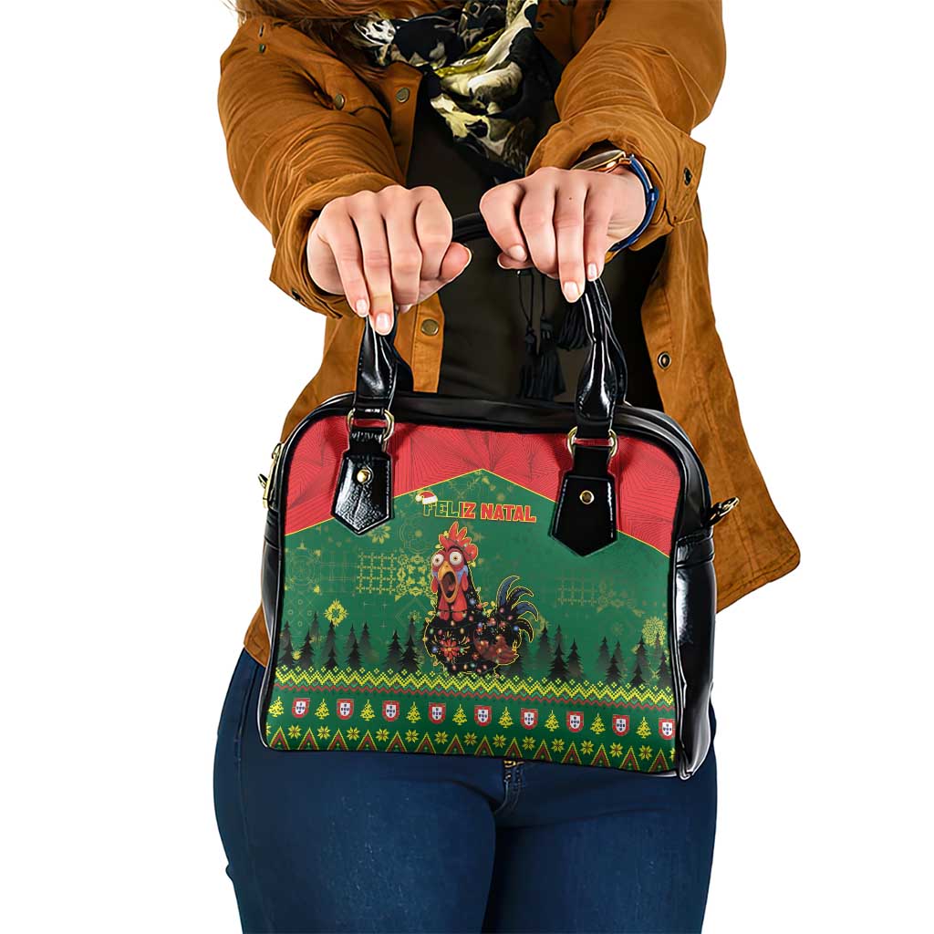 Portugal Christmas Shoulder Handbag Funny Galo De Barcelos - Wonder Print Shop