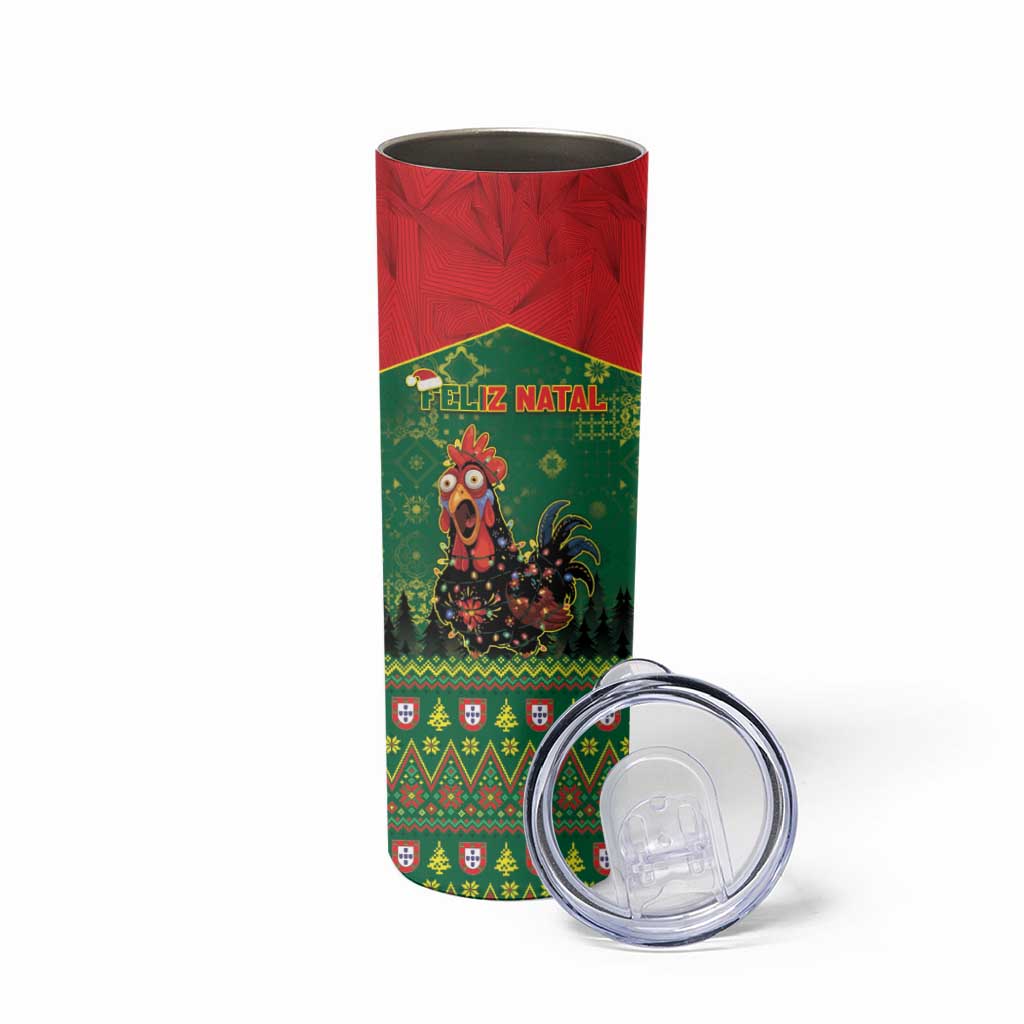 Portugal Christmas Skinny Tumbler Funny Galo De Barcelos - Wonder Print Shop
