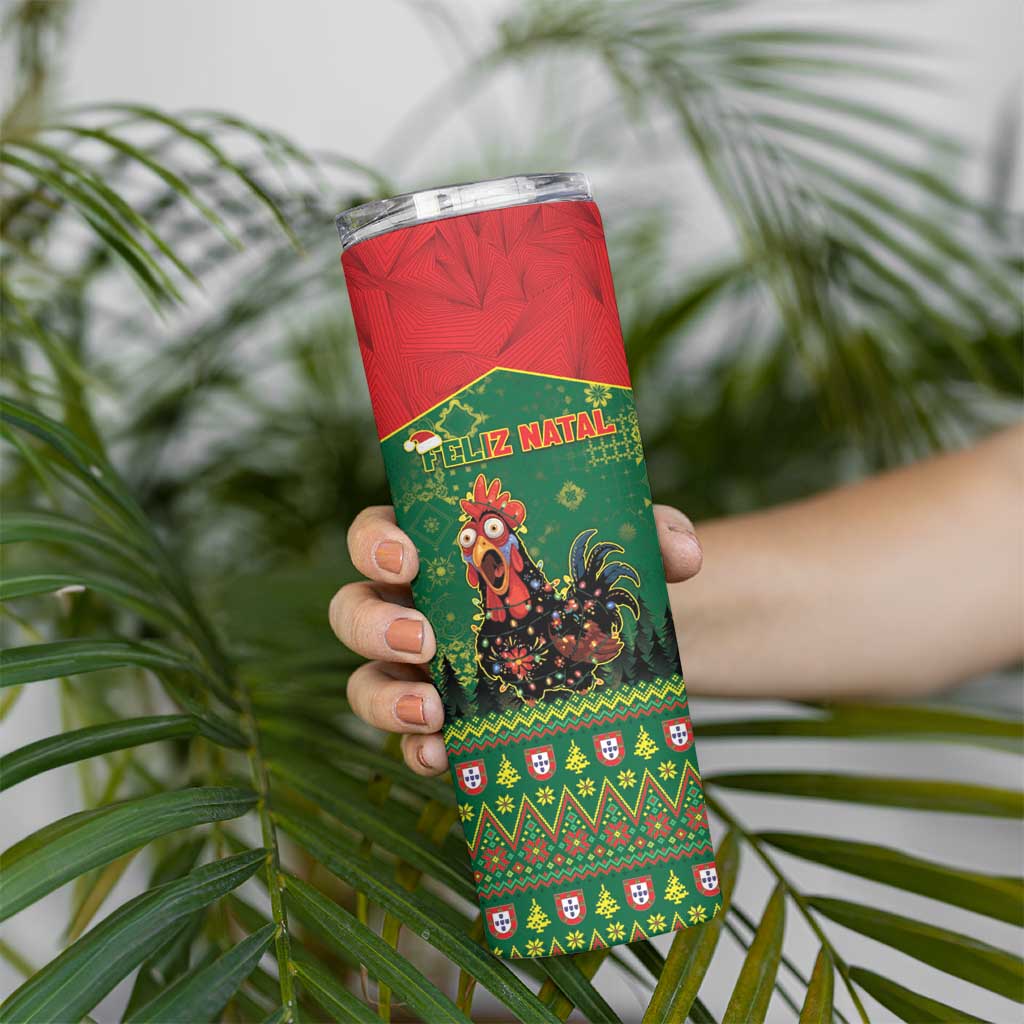 Portugal Christmas Skinny Tumbler Funny Galo De Barcelos - Wonder Print Shop