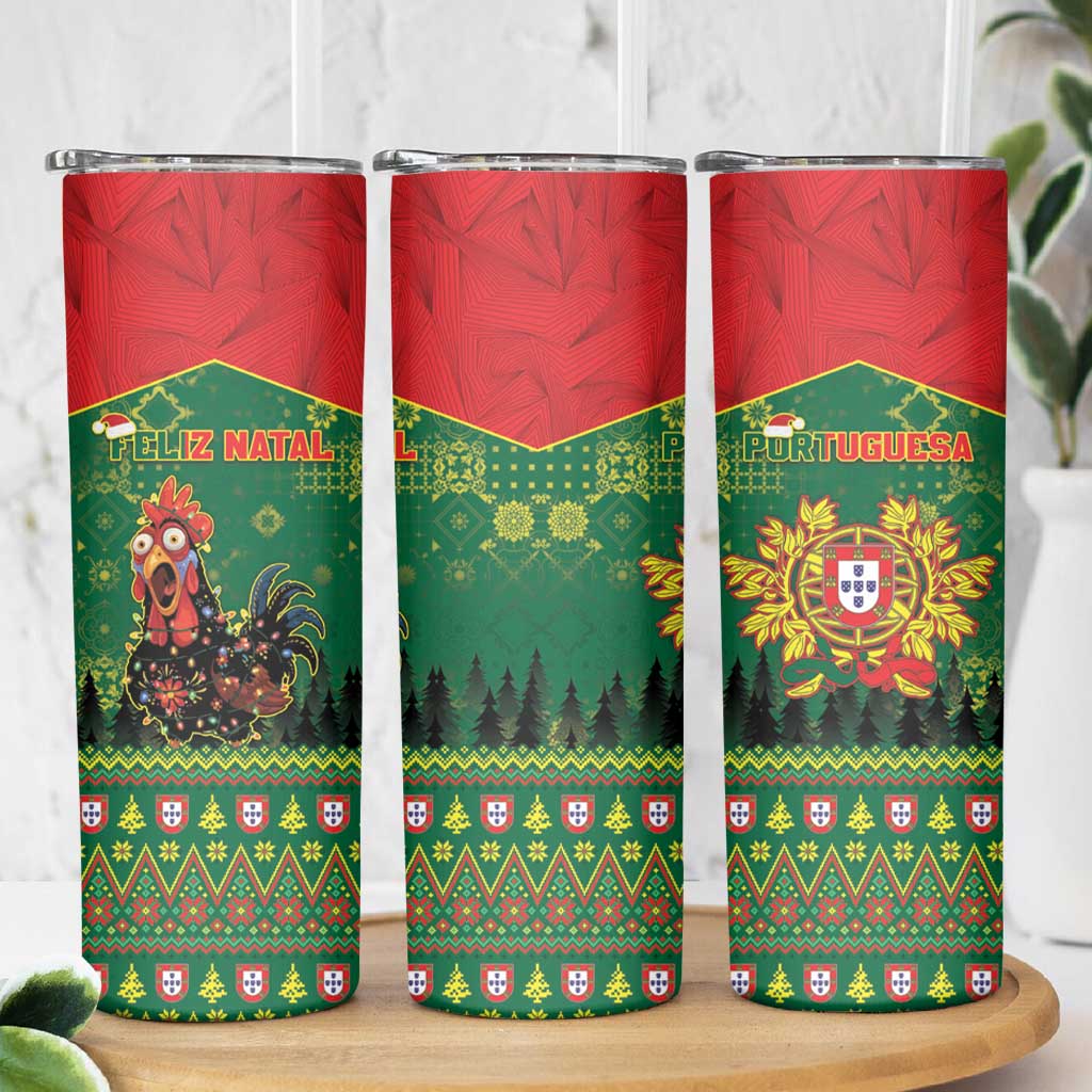 Portugal Christmas Skinny Tumbler Funny Galo De Barcelos - Wonder Print Shop