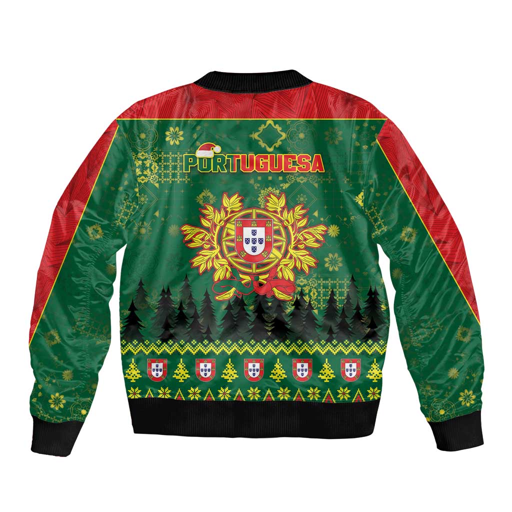 Portugal Christmas Sleeve Zip Bomber Jacket Funny Galo De Barcelos - Wonder Print Shop