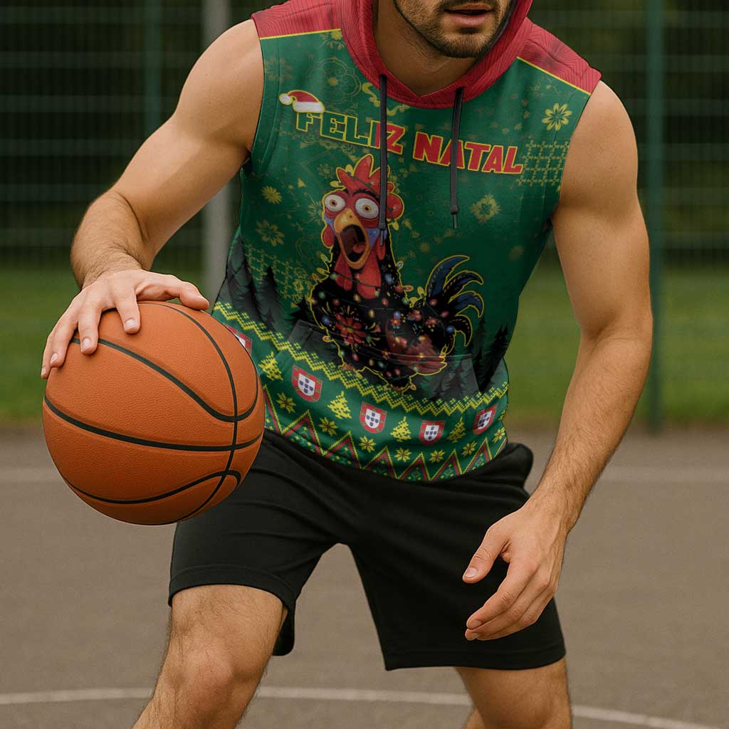 Portugal Christmas Sleeveless Hoodie Funny Galo De Barcelos - Wonder Print Shop