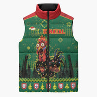 Portugal Christmas Sleeveless Puffer Jacket Funny Galo De Barcelos - Wonder Print Shop