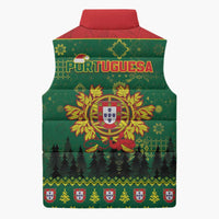 Portugal Christmas Sleeveless Puffer Jacket Funny Galo De Barcelos - Wonder Print Shop
