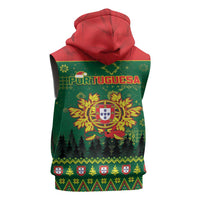 Portugal Christmas Sleeveless Zip Hoodie Funny Galo De Barcelos - Wonder Print Shop