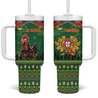 Portugal Christmas Tumbler With Handle Funny Galo De Barcelos - Wonder Print Shop