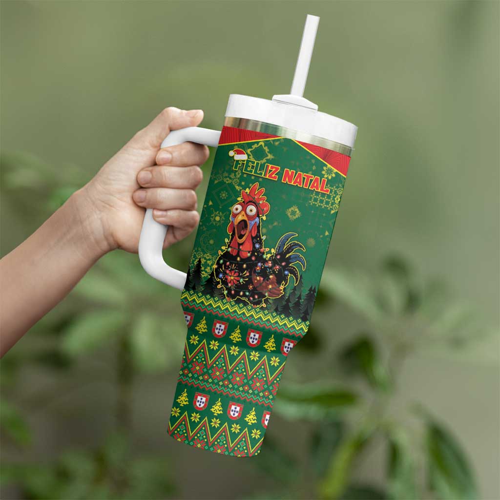 Portugal Christmas Tumbler With Handle Funny Galo De Barcelos - Wonder Print Shop