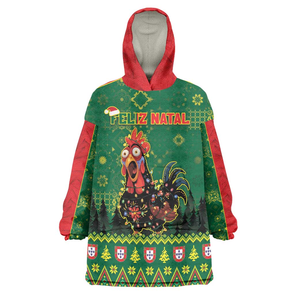 Portugal Christmas Wearable Blanket Hoodie Funny Galo De Barcelos - Wonder Print Shop