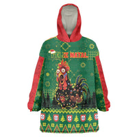 Portugal Christmas Wearable Blanket Hoodie Funny Galo De Barcelos - Wonder Print Shop