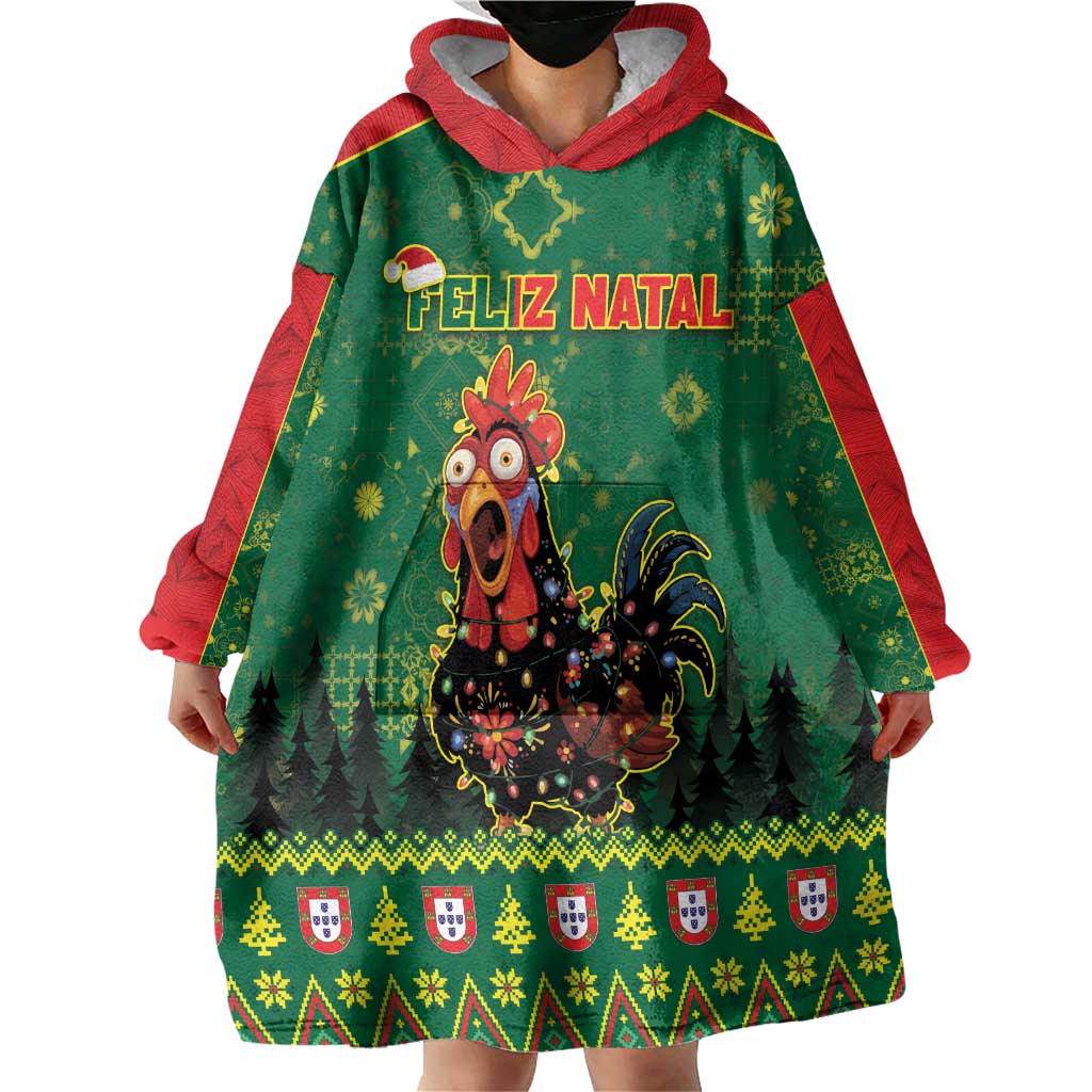 Portugal Christmas Wearable Blanket Hoodie Funny Galo De Barcelos - Wonder Print Shop