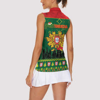 Portugal Christmas Women Sleeveless Polo Shirt Funny Galo De Barcelos - Wonder Print Shop