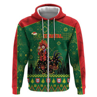 Portugal Christmas Zip Hoodie Funny Galo De Barcelos - Wonder Print Shop