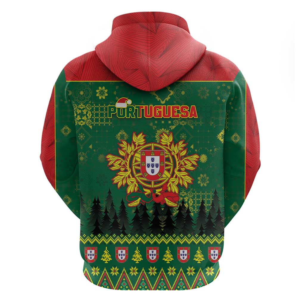 Portugal Christmas Zip Hoodie Funny Galo De Barcelos - Wonder Print Shop