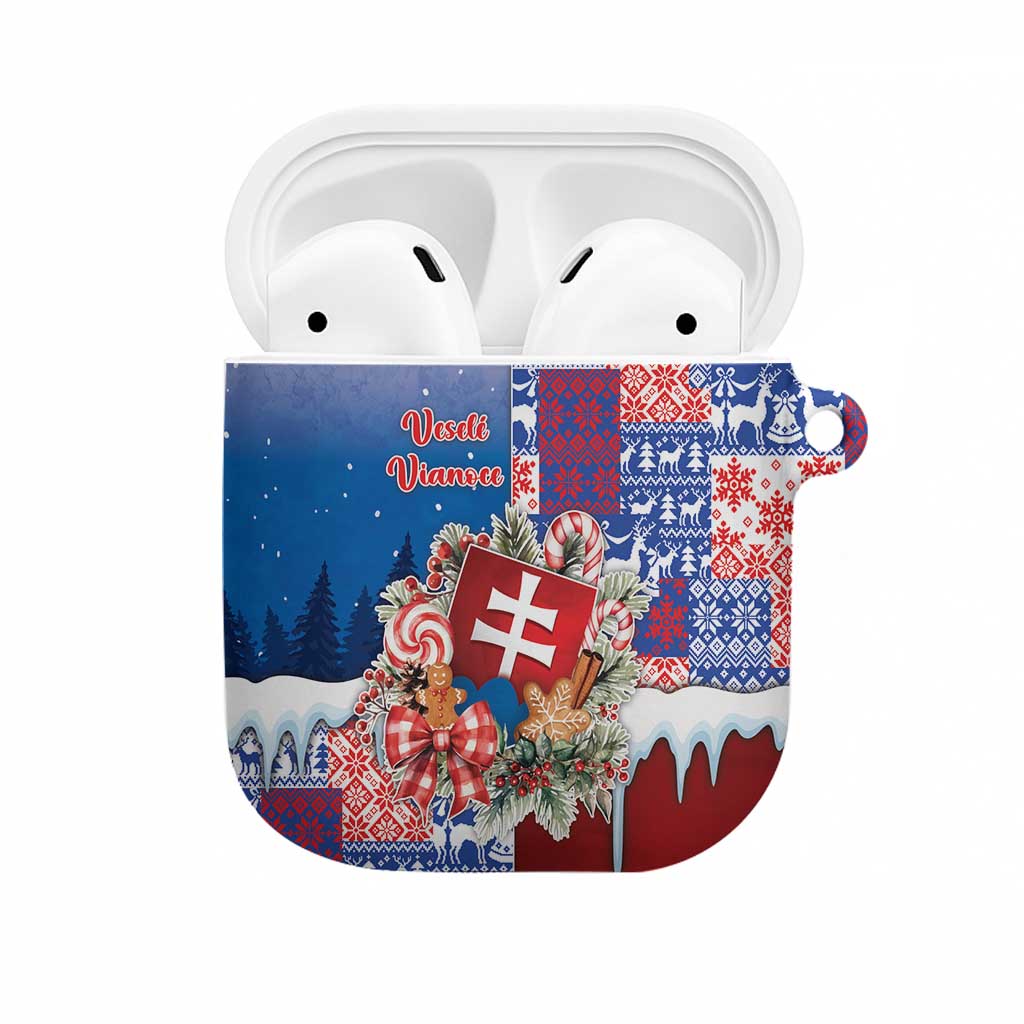 Slovakia Christmas AirPods Case Vesale Vianoce Xmas Pattern - Wonder Print Shop