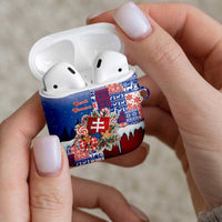 Slovakia Christmas AirPods Case Vesale Vianoce Xmas Pattern - Wonder Print Shop