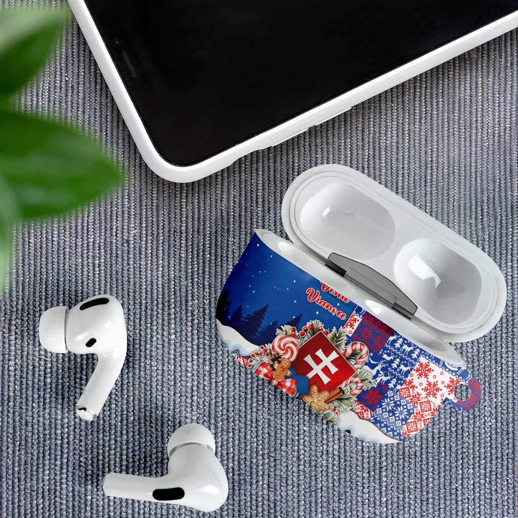 Slovakia Christmas AirPods Case Vesale Vianoce Xmas Pattern - Wonder Print Shop