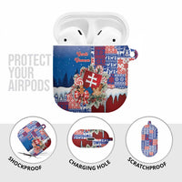 Slovakia Christmas AirPods Case Vesale Vianoce Xmas Pattern - Wonder Print Shop