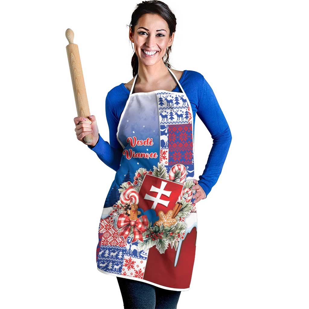 Slovakia Christmas Apron Vesale Vianoce Xmas Pattern - Wonder Print Shop