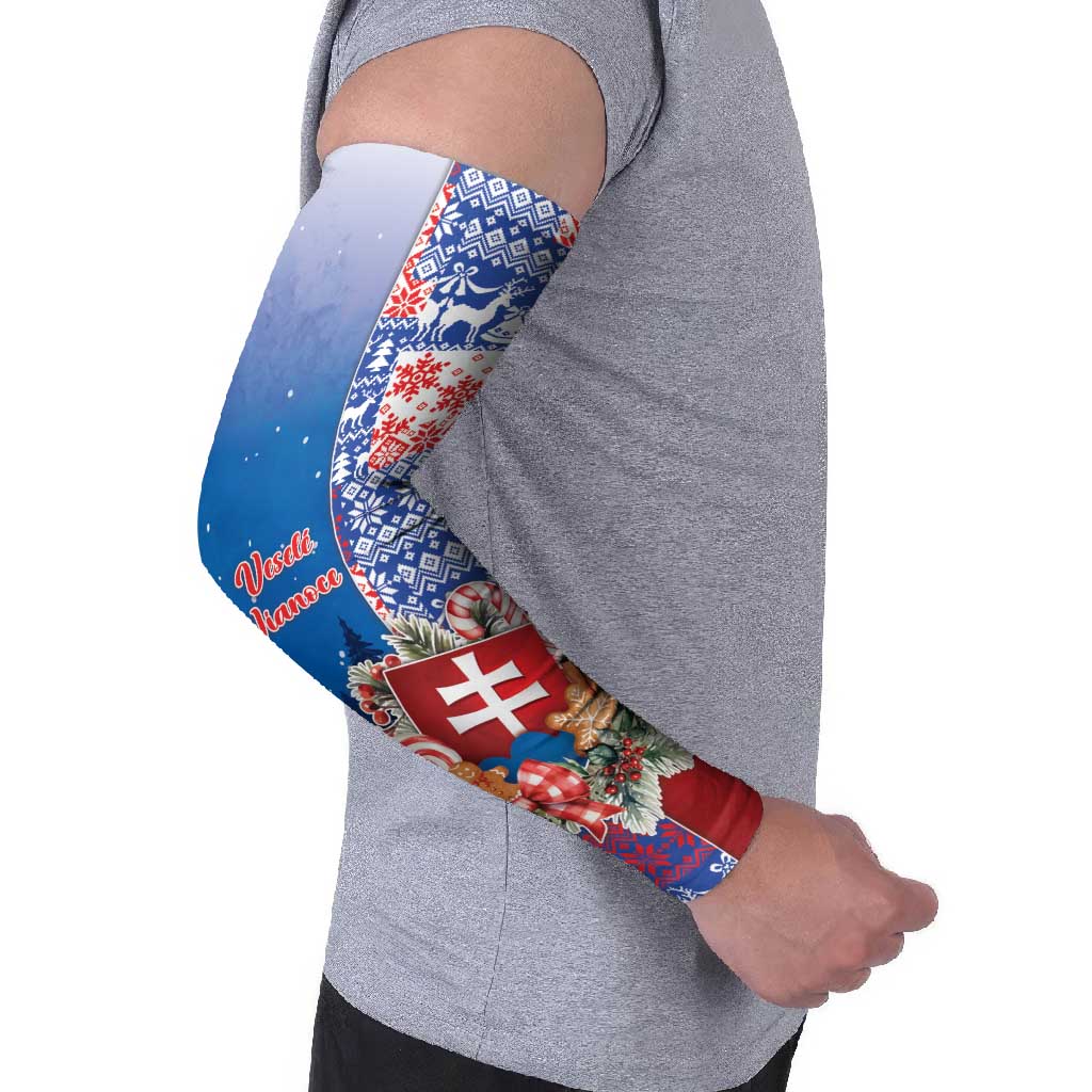 Slovakia Christmas Arm Sleeves Vesale Vianoce Xmas Pattern - Wonder Print Shop
