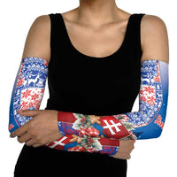 Slovakia Christmas Arm Sleeves Vesale Vianoce Xmas Pattern - Wonder Print Shop