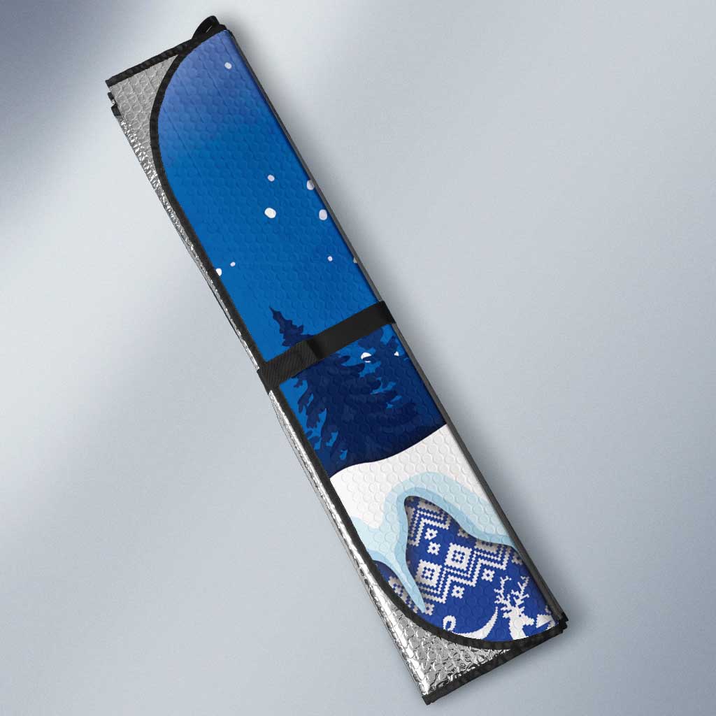 Slovakia Christmas Auto Sun Shade Vesale Vianoce Xmas Pattern - Wonder Print Shop