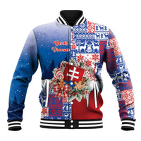 Slovakia Christmas Baseball Jacket Vesale Vianoce Xmas Pattern - Wonder Print Shop