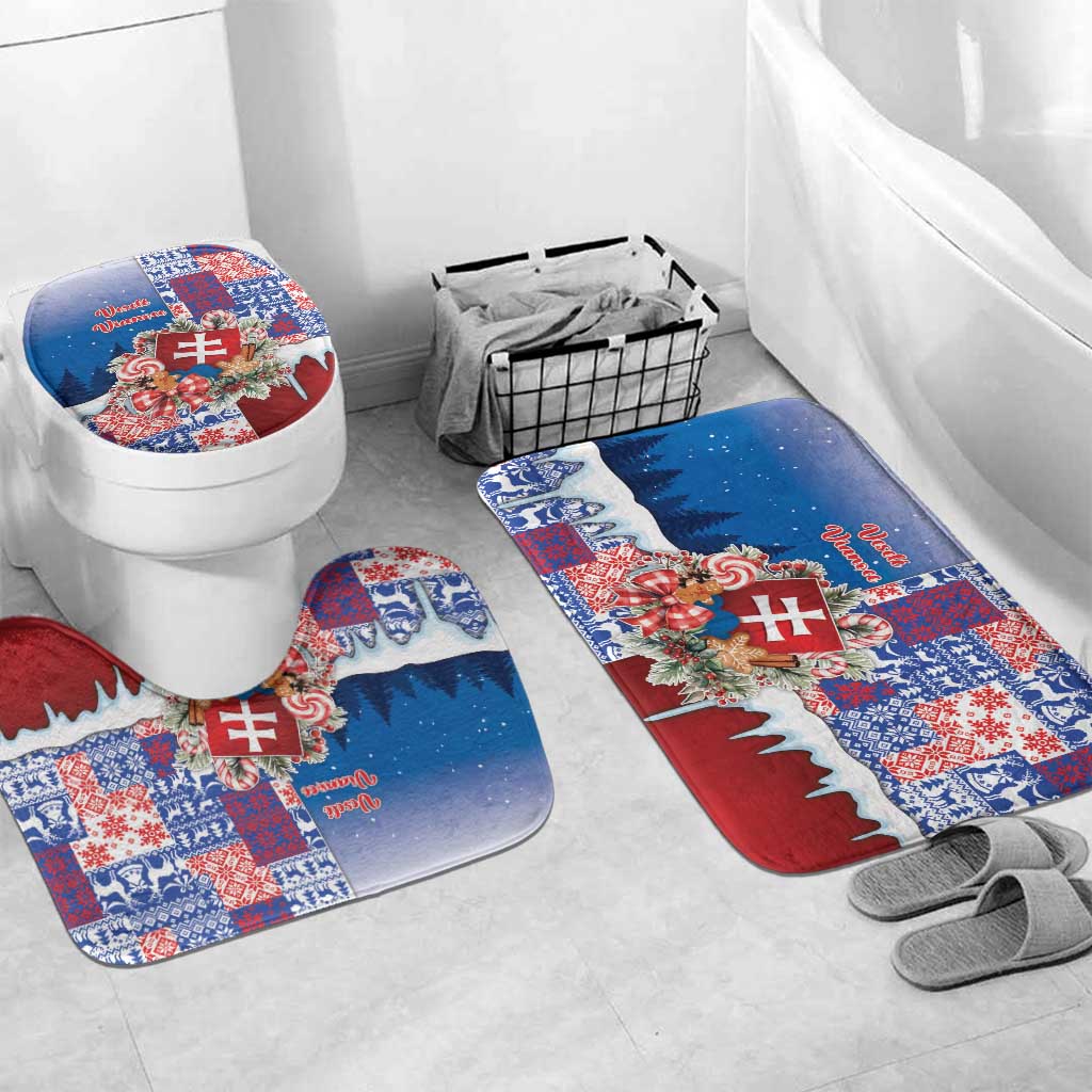 Slovakia Christmas Bathroom Set Vesale Vianoce Xmas Pattern - Wonder Print Shop