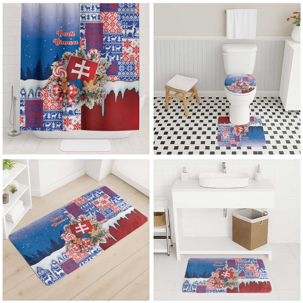 Slovakia Christmas Bathroom Set Vesale Vianoce Xmas Pattern - Wonder Print Shop