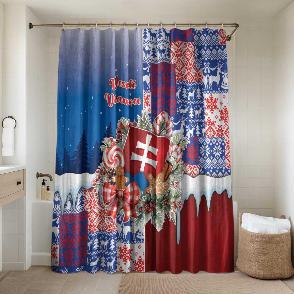 Slovakia Christmas Bathroom Set Vesale Vianoce Xmas Pattern - Wonder Print Shop