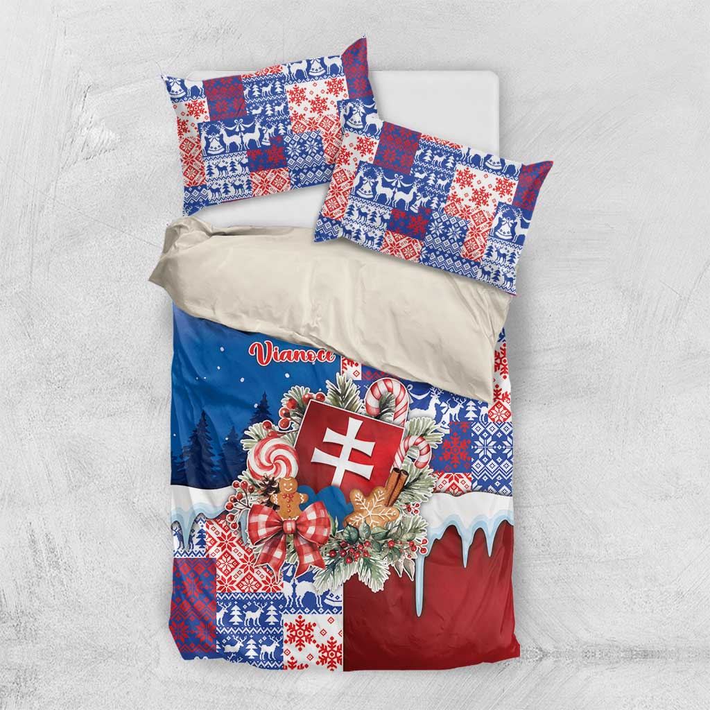 Slovakia Christmas Bedding Set Vesale Vianoce Xmas Pattern - Wonder Print Shop