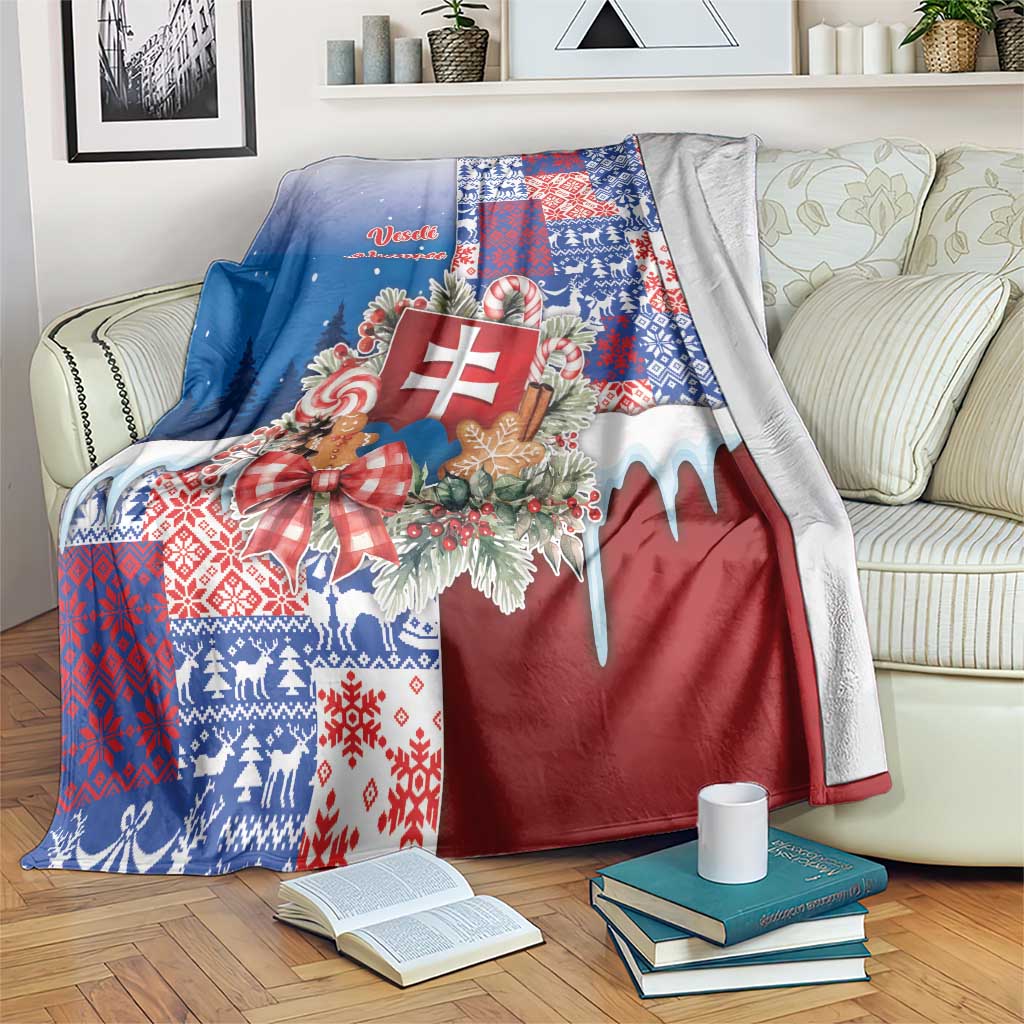 Slovakia Christmas Blanket Vesale Vianoce Xmas Pattern - Wonder Print Shop