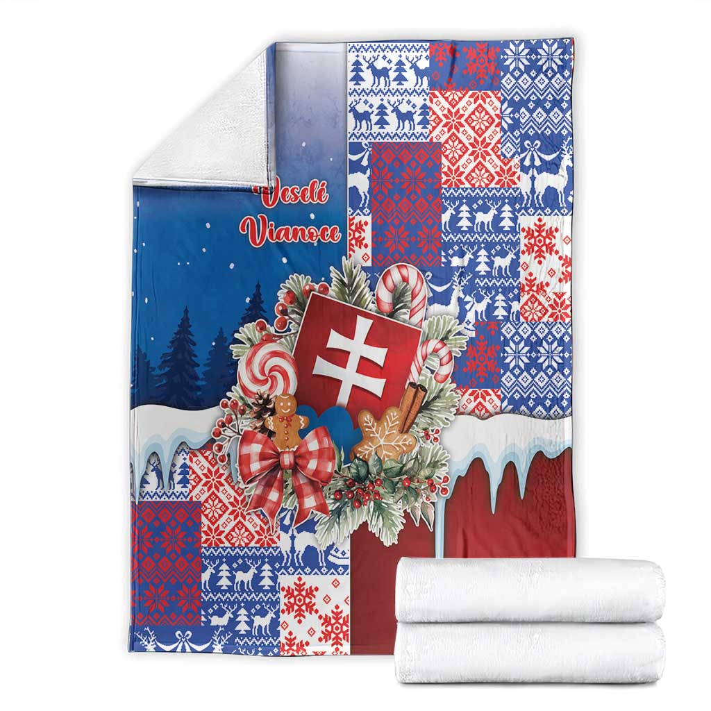Slovakia Christmas Blanket Vesale Vianoce Xmas Pattern - Wonder Print Shop