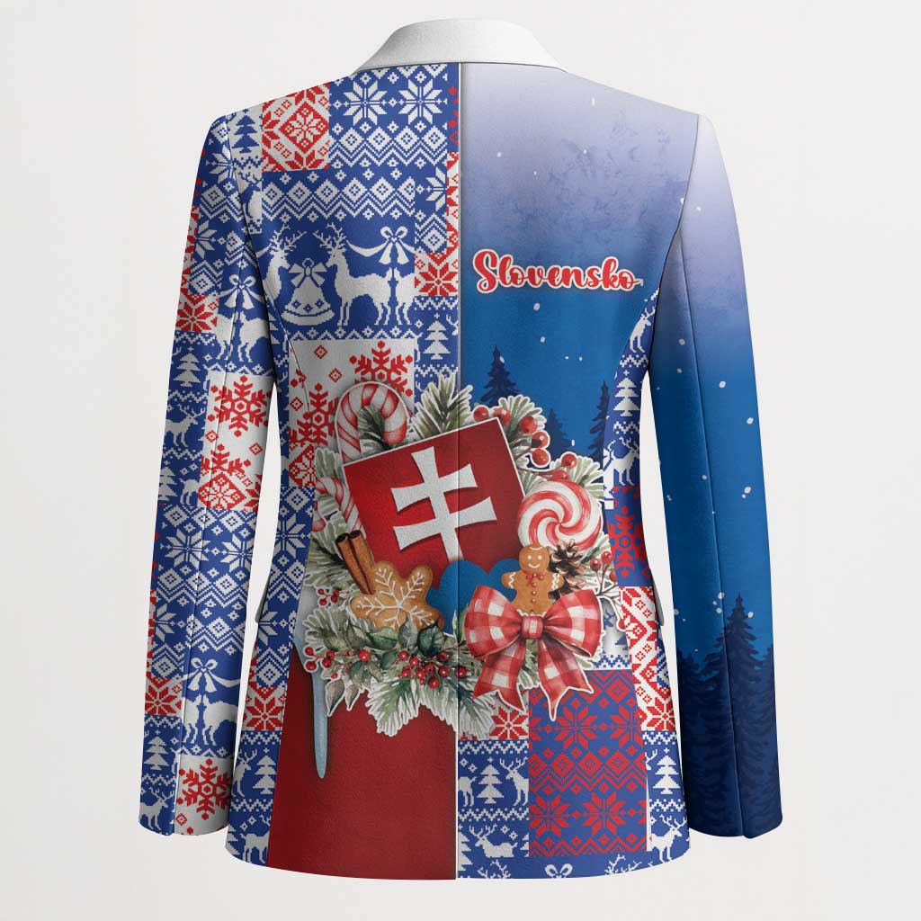 Slovakia Christmas Blazer Vesale Vianoce Xmas Pattern - Wonder Print Shop