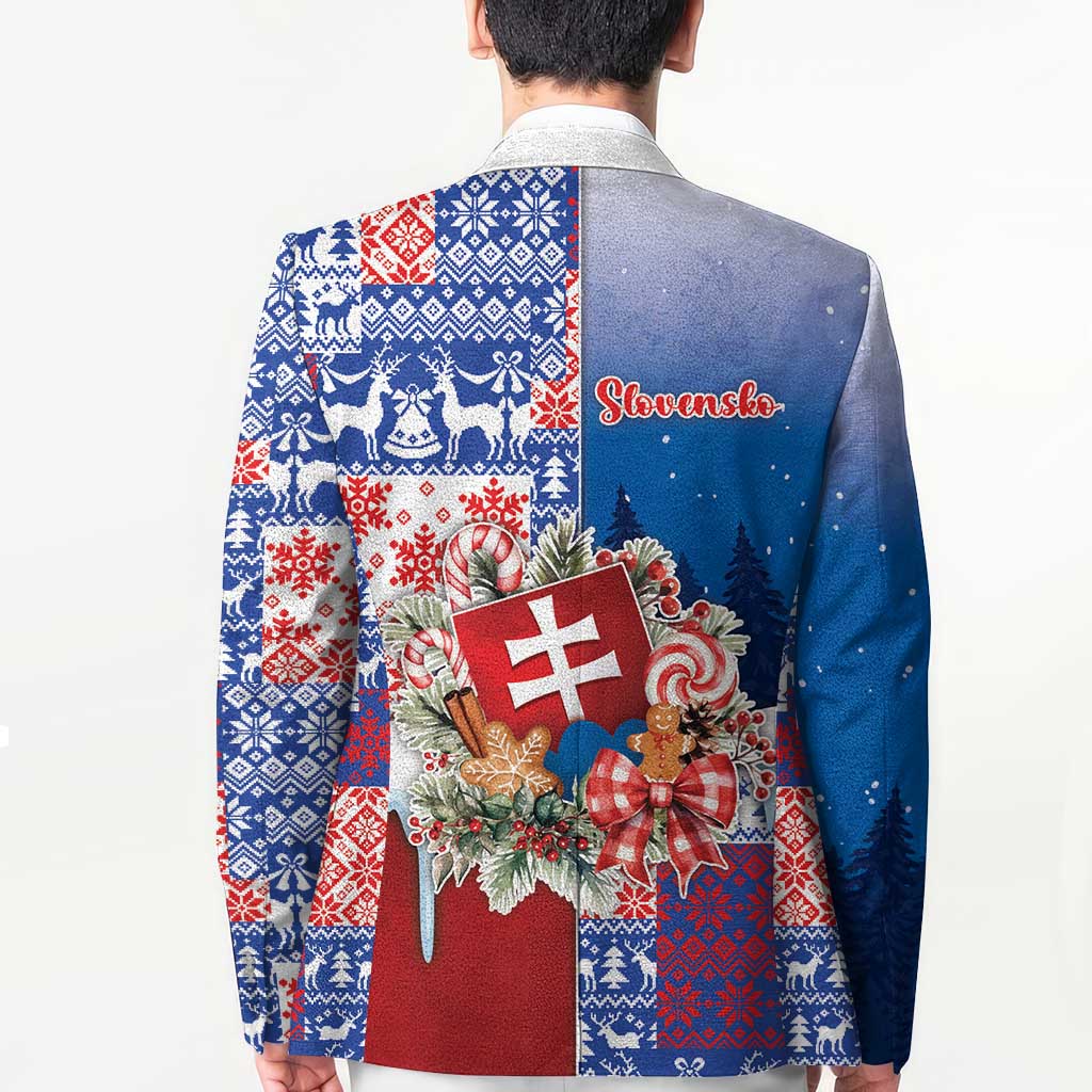 Slovakia Christmas Blazer Vesale Vianoce Xmas Pattern - Wonder Print Shop