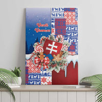 Slovakia Christmas Canvas Wall Art Vesale Vianoce Xmas Pattern - Wonder Print Shop