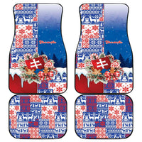 Slovakia Christmas Car Mats Vesale Vianoce Xmas Pattern - Wonder Print Shop