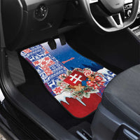 Slovakia Christmas Car Mats Vesale Vianoce Xmas Pattern - Wonder Print Shop