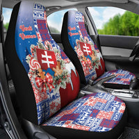 Slovakia Christmas Car Seat Cover Vesale Vianoce Xmas Pattern - Wonder Print Shop