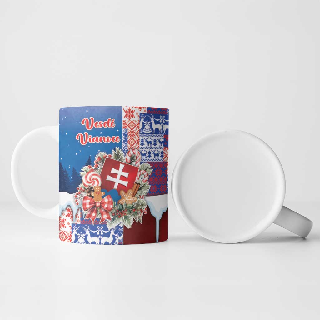 Slovakia Christmas Ceramic Mug Vesale Vianoce Xmas Pattern - Wonder Print Shop